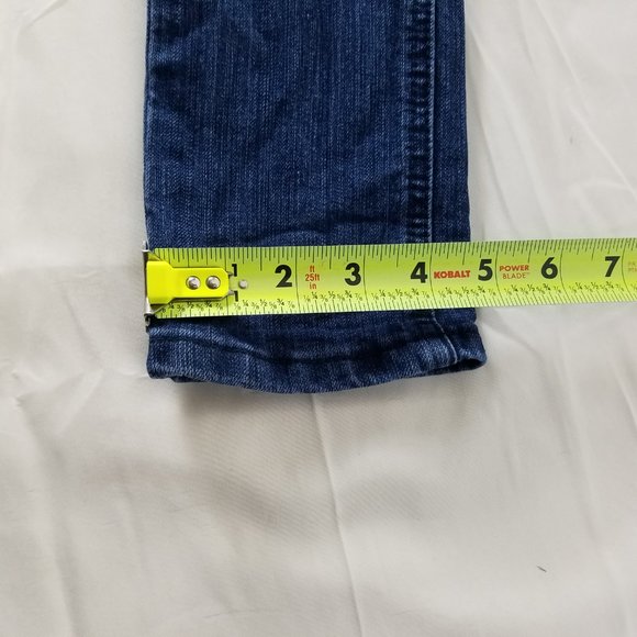 Rue 21 Jeans Juniors Size 1 Mid Rise Double Button Jegging Dark Wash Blue Denim - Picture 7 of 15